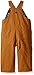Carhartt Baby Boys' Canvas Overall Flannel Lined, Brown, 12 Months