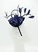Felizhouse Fascinator Hats for Women Ladies Feather Cocktail Party Hats Bridal Headpieces Kentucky Derby Ascot Fascinator Headband (Blue)
