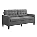 DHP Emily Upholstered Sofa Couch Living Room Furniture, Gray