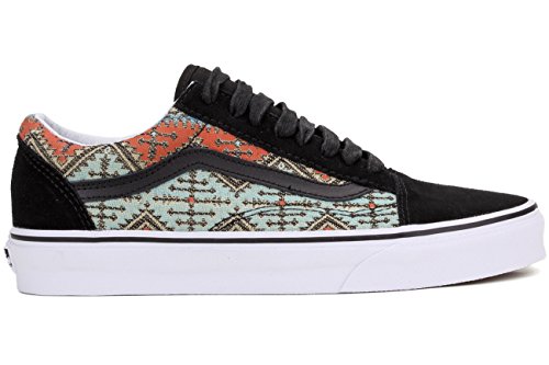 Vans Mens Moroccan Geo Old Skool Black/Paprika Sneaker - 6.5 M