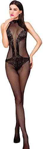Myhope Women Lingerie Open Crotch Bodysuit Fishnet Backless Bodystocking Pantyhose Sleepwear