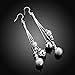 KOREA-JIAEN Fashion Earrings S925 Sterling Silver Plated Base Dangle Earring Jewelry (Tassels)