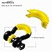 AUTMATCH Pack of 2 D-Ring Shackle Isolators Washers Kit 2 Rubber Shackle Isolators and 4 Washers Fits 3/4 Inch Shackle Gear Design Rattling Protection Shackle Cover Yellow