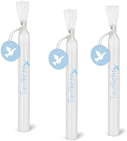 Hope Light Candle, Baptism Candle, Set of 3 Set, Bulla Design