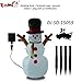 GOOSH Christmas Masters Inflatable Snowman with Branch Hand LED Lights Indoor-Outdoor Yard Lawn Decoration - Cute Fun Xmas Holiday Blow Up Party Display (5 Foot Tall Inflatable Snowman)