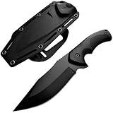 KCCEDGE Tactical Knife Hunting Knife Survival Knife 9" Full Tang Fixed Blade Knives Camping Accessories Camping Gear Survival