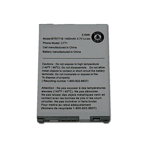 New 1450 mAh Replacement Battery for Casio G'zOne Commando C771 - BTR771B - BELTRON