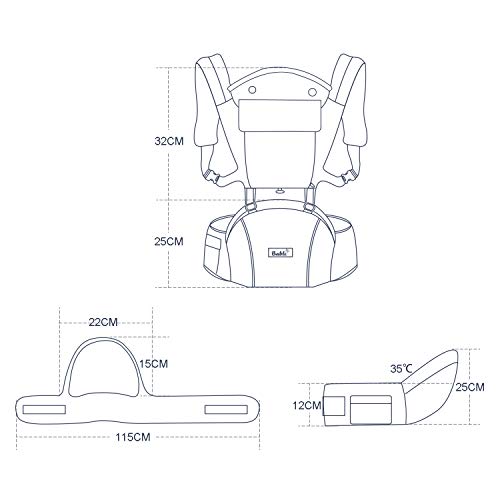 Bable Baby Carrier with Hip Seat 9-in-1, 360 Ergonomic Baby Carrier, Toddler Tush Stool for All Seasons, Soft Baby Sling No Infant Insert Needed - Adapt to Newborn, Infant Hiking Backpack Carrier