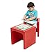 ECR4Kids Tri-Me 3-in-1 Cube Chair, Portable Indoor/Outdoor Play Seat or Table for Kids and Toddlers, Red