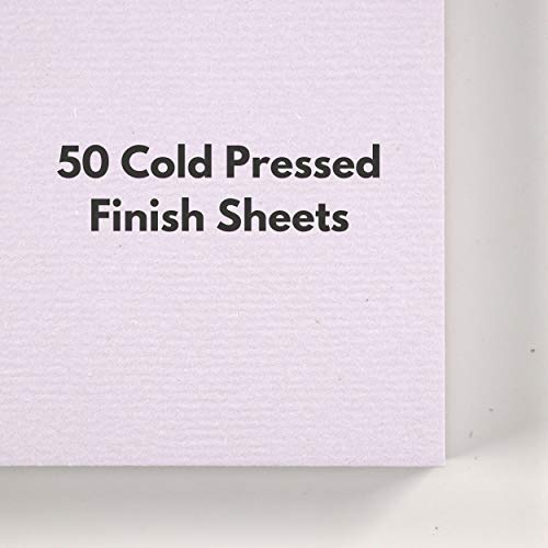 Bellofy 50 Sheet A5 Small Watercolor Paper Pad - 130 IB/190 GSM Weight - 5.8x8.3 inch - Cold Press Paper - Water Painting Art Notebook Pad - Watercolor Sketchbook - Painting Paper - Watercolor Journal