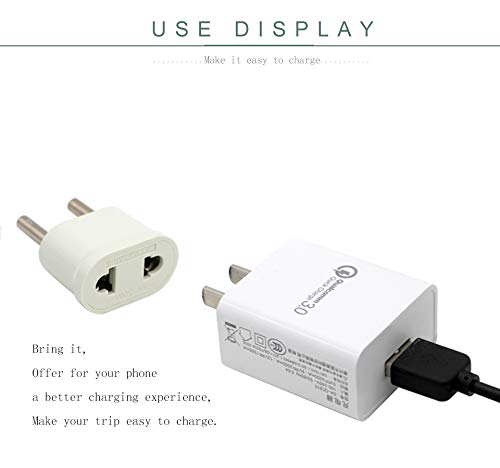 GOSONO 2pcs/lot US (USA) to EU (Europe) Travel Power Plug Adapter for USA converter White - Thumbnail 4