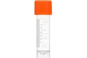 SCIENFOCUS LAB Cryogenic Vials 2ml - Cryo Tubes with Screw Caps - Self Standing Cryogenic Vial (2ml-Orange/(500pcs))
