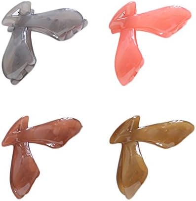 4Pcs Medium Stylish Plastic Claw Hair Claw Ponytail Holder Hair Clamps