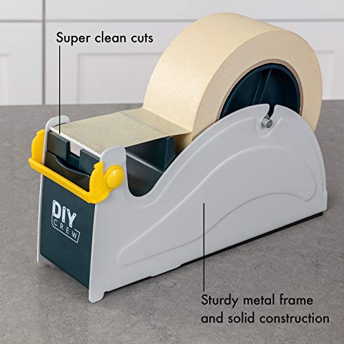 Double Desk Tape Dispenser Heavy Duty Steel Tape Holder, NonSkid