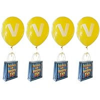 Gaming Party Supplies Favor Bags - Pack of 14 - Goody Bags Drop For Kids Adults Birthday Party Themed Party Supplies Favors - Includes Balloons and String