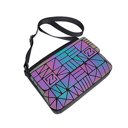 Holographic Crossbody Bag Ladies Shoulder Bag Geometric Luminous Bag