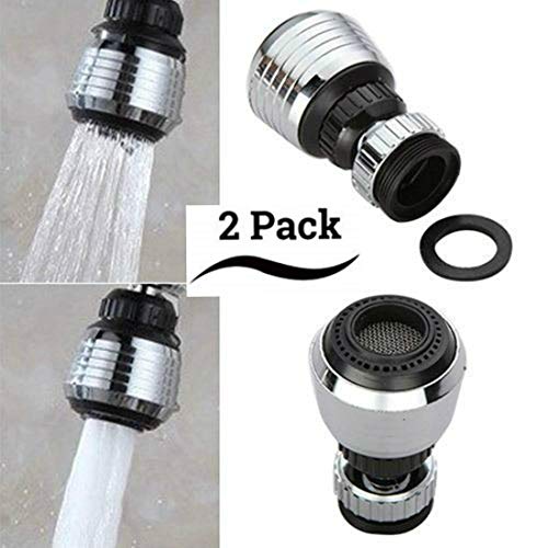 2PCS 360 Degree Rotate Kitchen Faucet Deluxe Internal Thread Nozzle Filter Adapter Water Saving Bubbler Connector Swivel Tap Aerator Diffuser Kitchen Accessories