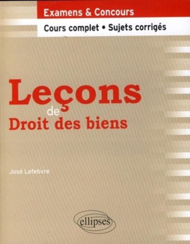 Leçons de droit des biens