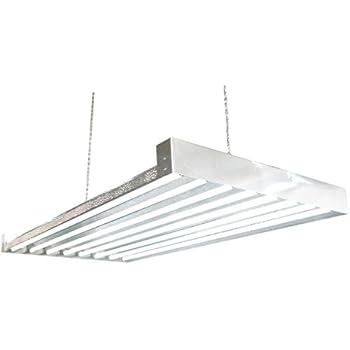 T5 HO Grow Light - 4 FT 8 Lamps - DL8408 Fluorescent Hydroponic Indoor Fixture Bloom Veg Daisy Chain with Bulbs