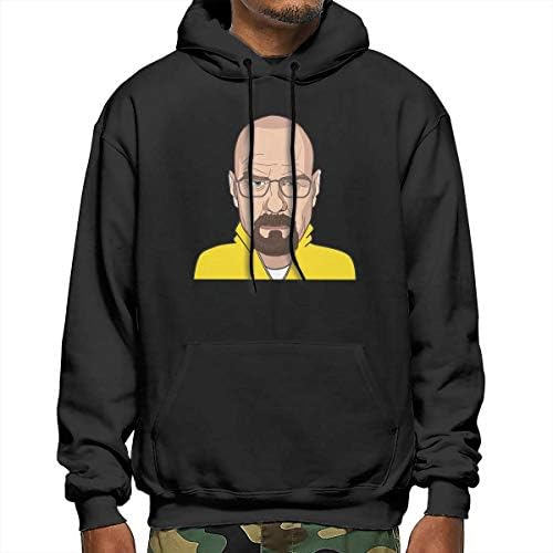 ShannonStone Men Yellow Walter-White-Breaking-Bad Classical Kangaroo Pocket Sweatshirt with Hat for Travel