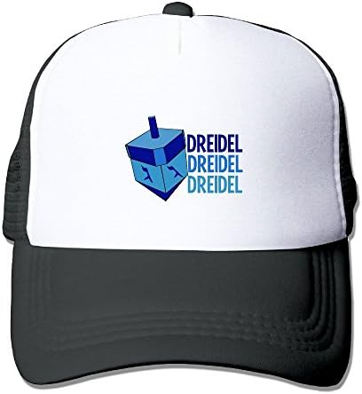 XiaoHans Momens Blue Dreidel Hanukkah Fashion Hip-Hop Black Mesh Cap Adjustable Snapback