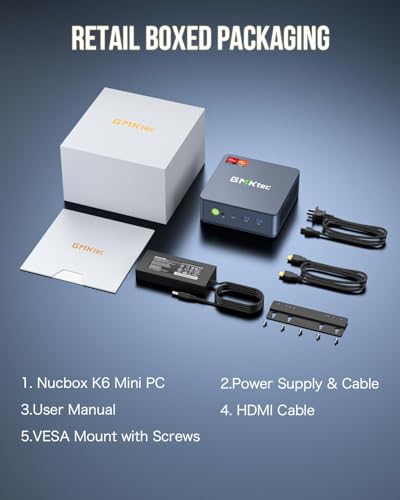 GMKtec M6 Ultra Gaming Mini PC Zen 4 Ryzen 5 7640HS (Upgraded 6600H/ 6800H/U), 32GB RAM DDR5 1TB SSD Dual NIC LAN 2.5GbE Desktop Computers Office Home/Triple 4K Display/WiFi 6/USB4/BT 5.2/DP/HDMI 2.0