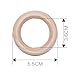 eBoot 20 Pack Wood Rings Wooden Rings for Craft, Ring Pendant and Connectors Jewelry Making (55 mm)