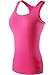 Neleus Women's 3 Pack Compression Athletic Tank Top for Yoga Running,Black,Blue,Rose,EU XL,US L