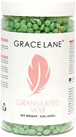 Hard Wax Beans by Grace Lane | Hair Removal Hot Paraffin Waxing 1 Pound (Tea Tree)