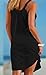 Camisunny Fashion Beach Sundress for Summer Loose Relaxed Style Sexy Bikini Cover Up Black Small