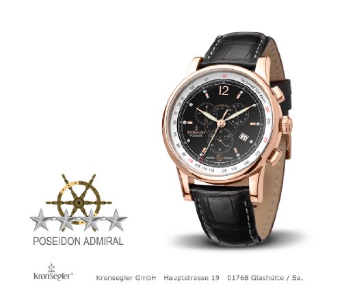 Kronsegler Admiral Diamond Chronograph ros - black