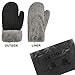 LETHMIK Kids Mittens Winter Gloves,Boys&Girls Reversible Cuff Cute Warm Thick Fleece Lined Black