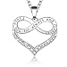 Ado Glo I Love You for Always and Forever Infinity Heart Pendant Necklace, Fashion Jewelry for Women Girls, Birthday Anniversary Mother's for Girlfriend Wife Sister Grandma Mom