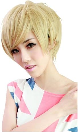 Amazon Co Jp メンズウィッグ ホスト系バニラゴールド さらさらショートウィッグ コスプレ かつら 男装用 ｆ016 服 ファッション小物