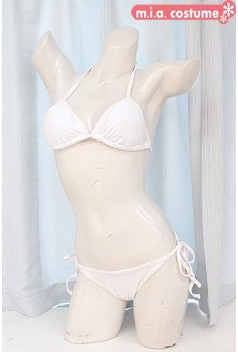Amazon Co Jp 無地三角ビキニセット ホワイト 色 白 服 ファッション小物