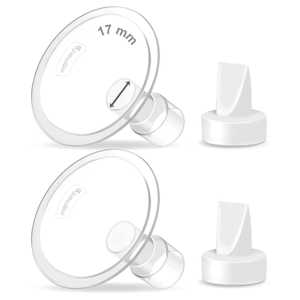 Maymom Compatible 17mm Breastshield Flange for Lansinoh Breastpump & Valve. Not Original Lansinoh Pump Parts. Replace Lansinoh Flange ComfortFit. Work with Lansinoh SignaturePro SmartPump Manual Pumps
