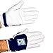 Owen Handball Gloves, Premium Leather, Unpadded with Wrist Strap (Navy, Large)