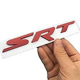 UpAuto SRT Emblem OEM 3D Car Nameplate Badge for Mopar Jeep Grand Cherokee Badge Dodge (Red)