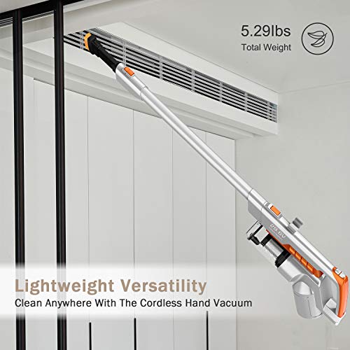 GOOVI Cordless Vacuum Cleaner, New Upgraded Version of Brush Head, 60