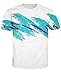 Uideazone juniors 3D Fashion Graffiti Paper Cup Short Sleeve T-shirt White,c3,Asia XXL= US XL