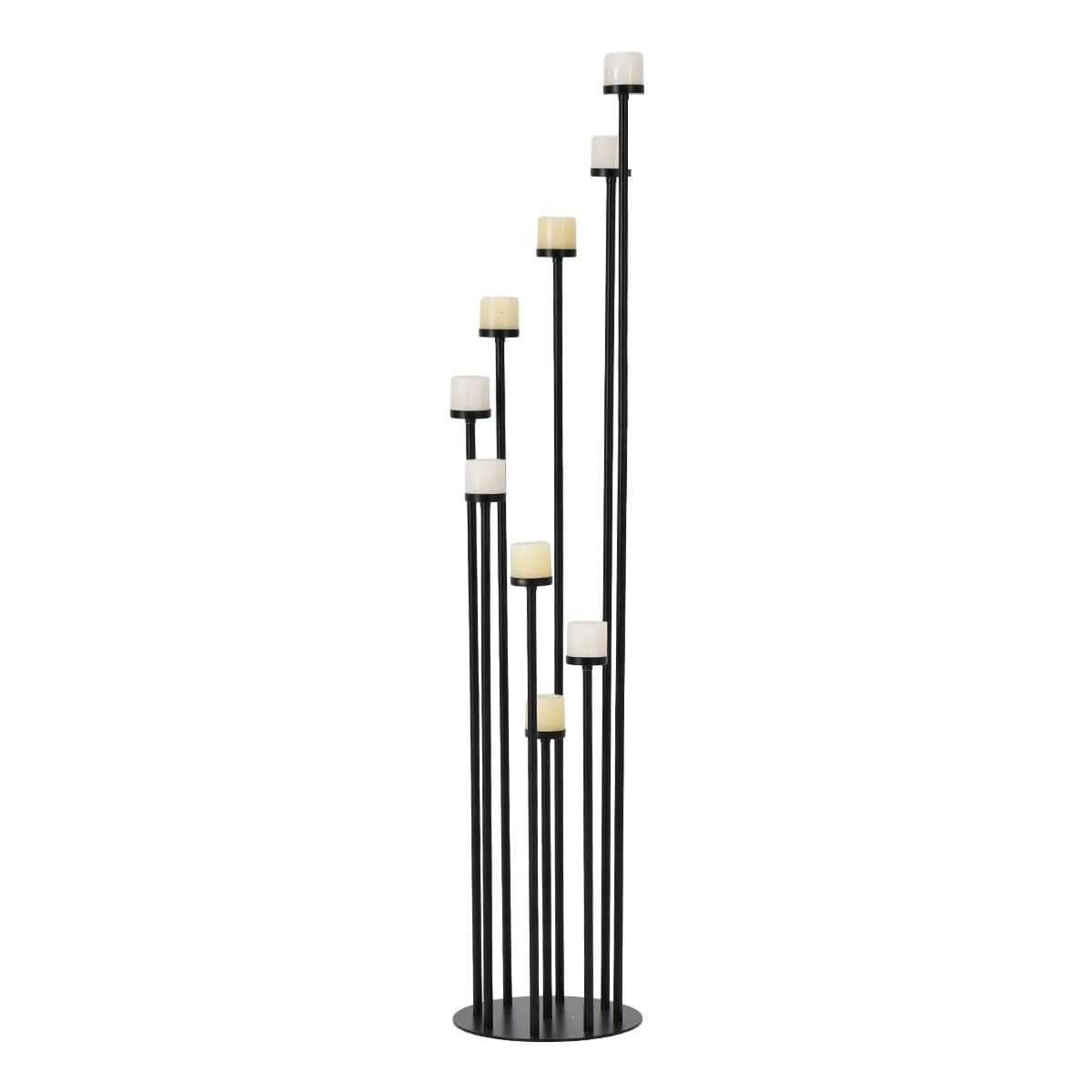 Fullvaseer Black 9 Arm Floor Candle Holder Candelabra for Home Decor, Weddings, Dinner Parties Formal Events