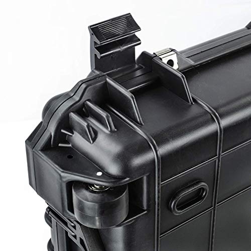 Eylar 44 Inch Protective Roller Tactical Rifle Hard Case with Foam, Mil-Spec Waterproof & Crushproof, Two Rifles Or Multiple Guns, Pressure Valve with TSA Approved Lockable Fittings Black - Thumbnail 5