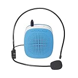 S1015 Portable Wireless Voice Amplifier 5W Multifunctional Sound Voice Loud Speaker with TF Slot Microphone for Teaching Speeching Meeting (Blue)