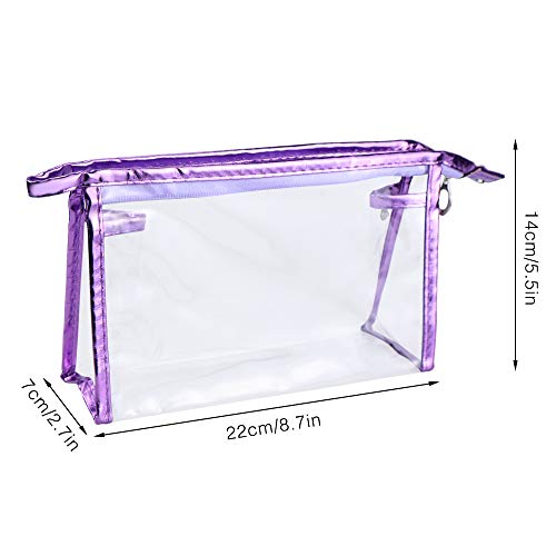 Meetory 5 Pcs Transparent Waterproof Cosmetic Bag,PVC Clear Vinyl Zippered Makeup Pouch Vacation, Ba - //medicalbooks.filipinodoctors.org