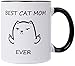 Best Cat Mom Ever -11 oz Coffee Muc Tea Cups,Perfect Christmas birthday Cat Memes gifts,cat lover gifts for women