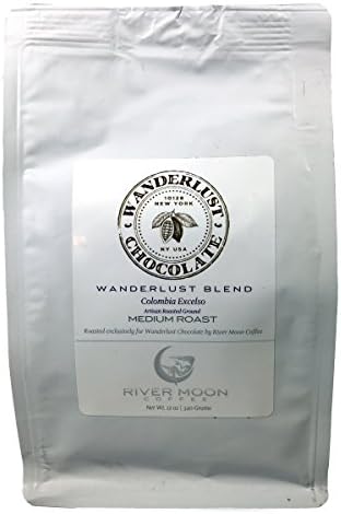 Colombian Coffee Ground, 12 oz. Medium Roast, Huila, 100% Arabica Coffee, 12 Ounces, Wanderlust Chocolate