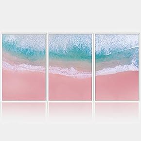 signwin 3 Piece Framed Canvas Wall Art Pink...