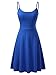 VETIOR Women's Sleeveless Adjustable Strappy Flared Midi Skater Dress Small Blue