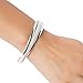 Hollywood Sensation Silver Bracelets for Women Bangle Bracelets : Mandy Sterling Silver Plated Bracelet,925 Sterling Silver Plated Bangle Cuff Bracelet Silver Bracelet for Women