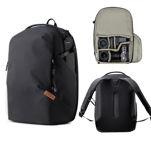 PGYTECH OneGo Lite Camera Backpack 22L Lightweight Waterproof Bag for Urban Photography and Travel Compatible with Sony/Canon/Nikon/DSLR / Digital - Matte Black